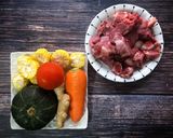 栗子南瓜蔬果煲排骨湯的食譜步驟1照片