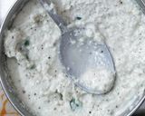 A picture of step 1 of Idli sambr with coconut chutney.