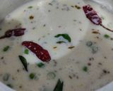A picture of step 4 of Singhara atta kadhi.