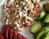 Foto del paso 1 de la receta: Huevitos con acientos de chicharrón y verdura