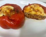 Foto del paso 8 de la receta: Pimientos Rojos rellenos! Rico almuerzo keto!