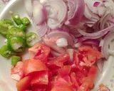 A picture of step 2 of Aloo Qeema.