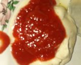 A picture of step 3 of Chappati pizza.