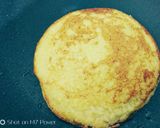 A picture of step 3 of Semolina Avocado cake  veg burger with dal tikki  and stick.