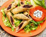 A picture of step 1 of Crispy Jamaica Flower Flautas.