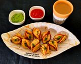 A picture of step 8 of Mini Flower Shaped Aloo Samosa - Mint Ginger Masala Chai - Party Starter - Tea Time Snacks.