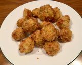 Hình bước làm 5 của món Gà viên phô mai và rau củ