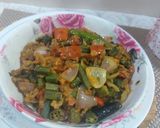 A picture of step 9 of Bhindi do pyaza.