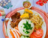 Hình bước làm 6 của món Cơm tấm sườn bì chả và canh súp