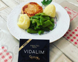 Foto del paso 5 de la receta: Judía verde con patatas y hamburguesa de pollo a la plancha con aderezo VIDALIM