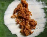 A picture of step 3 of Ela Ada or Elayappam.