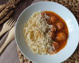 Foto langkah ke 9 dari resep 10. SPAGHETTI BOLA AYAM.