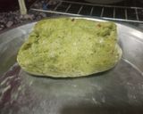 A picture of step 1 of Palak aloo ke parathe.
