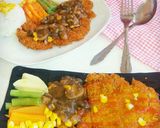 Foto langkah ke 5 dari resep Chicken katsu mushroom sauce.