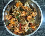 Foto langkah ke 6 dari resep Kepiting Udang Saus Lada Hitam.