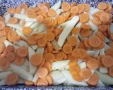 Zöldségágyas tarja recept fázis 1 fotója