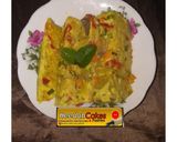 A picture of step 4 of Egg and vegetables steamed indomie.