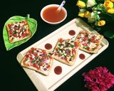 A picture of step 7 of Vegetable Cheese Toast.