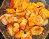 A picture of step 2 of Masala soya chaap.