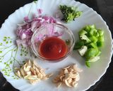 A picture of step 1 of Chilli paneer.