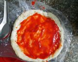 Hình bước làm 1 của món Pizza phô mai