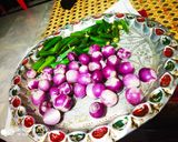 A picture of step 1 of Stuff Shallot Onion with Okra.