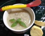 Hình bước làm 5 của món Cháo thịt bò khoai lang phomai cho bé