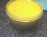 A picture of step 15 of Innovative indian cake capsicum halwa,mango firni and firni.
