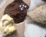 A picture of step 1 of No bake Chocolate biscuit cake.