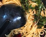 รูปขั้นตอนการทำที่ 4 ของ สปาเกตตี้ผัดพริกแห้งปลาหมึกSquid fried with spaghetti dried chili