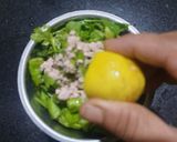A picture of step 2 of Falahari green Chutney.