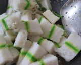 A picture of step 1 of Sandwich dhokla.