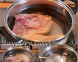 Hình bước làm 1 của món Cháo gà rau củ 