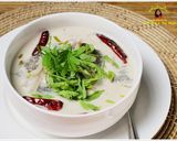รูปขั้นตอนการทำที่ 11 ของ ต้มกะทิปลาสลิดกับใบมะขามอ่อน