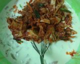 Hình bước làm 2 của món Kimchi Pancake
