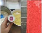 Hình bước làm 1 của món Cupcake trái tim
