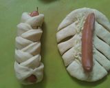 Hình bước làm 5 của món Bánh mì xúc xích