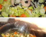Foto del paso 2 de la receta: Crema templada de puerro con langostinos