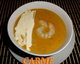 Foto del paso 5 de la receta: Crema templada de puerro con langostinos