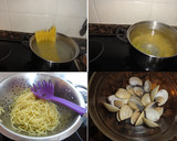 Foto del paso 9 de la receta: Espaguetis con calamares rellenos y almejas