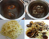 Foto del paso 10 de la receta: Espaguetis con calamares rellenos y almejas