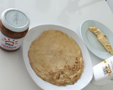 Foto del paso 3 de la receta: Panqueques con dulce de leche y banana
