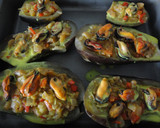 Foto del paso 10 de la receta: Berenjenas rellenas de mejillones en salsa de cúrcuma