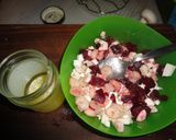 Foto del paso 4 de la receta: Ensalada de remolacha, champiñon y gambas