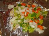 Agnus Dei en bouquet de vegetales