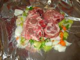 Agnus Dei en bouquet de vegetales