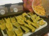 Calabacines rellenos o stuffed zucchini