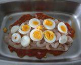 Foto del paso 3 de la receta: Castañeta rellena de gambas y huevo