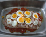 Foto del paso 3 de la receta: Castañeta rellena de gambas y huevo
