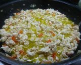 Foto del paso 3 de la receta: Pizza con picadillo, salsa barbacoa y huevo frito